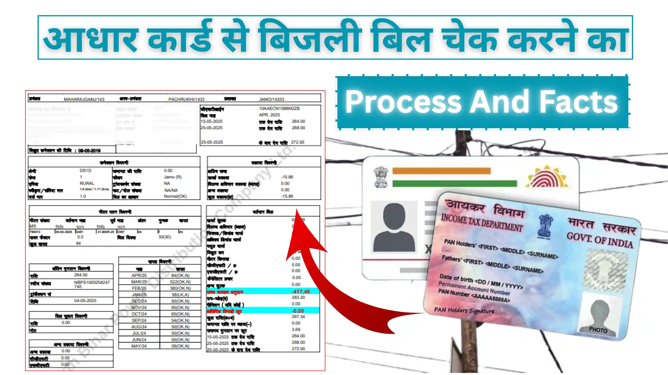 aadhar card se bijli bill check online